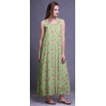 thumbnail image 3 of Bimba Robe de Nuit en Rayonne pour Femmes Maxi Imprimée Tenue de Sommeil Robe de Nuit-G, 3 of 5