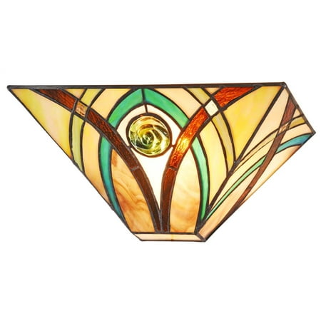 Mission Style Wall - CHLOE Lighting ORSON Tiffany-style 1 Light Mission Indoor Wall Sconce 12