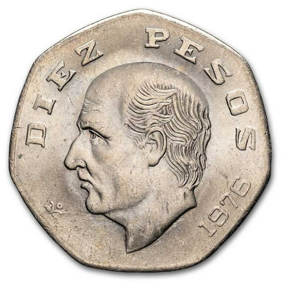 1974-1985 Mexico 10 Pesos AU/BU