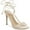 Ivory Metallic Nappa, variant on Sam Edelman Safiya Gold Silver Open Toe T-Strap Ankle Lace Up Stiletto Sandals (Gold Silver, 10)