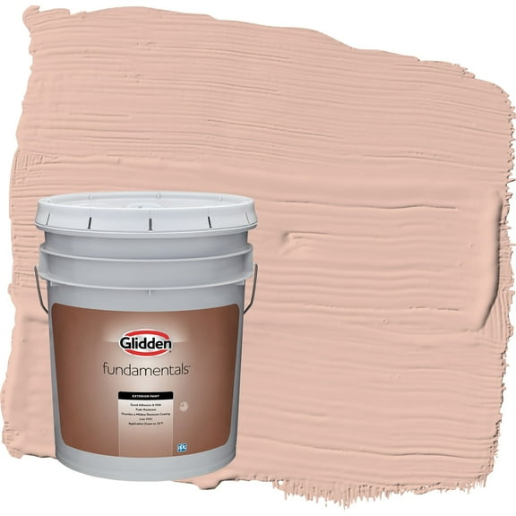 Glidden Fundamentals Adorable / Orange Semi-Gloss Exterior Paint, 5 Gallon