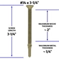 thumbnail image 2 of Escariador Jake Sales Teamer Tek Torx de 14 x 8,3 cm, cabeza de madera a metal, 2 of 5