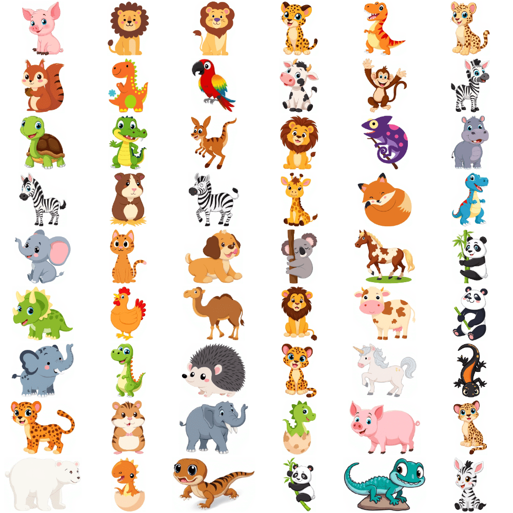Waterproof Animal Stickers 3D Cartoon Temporary Tattoos for Men Women Parties Festivals