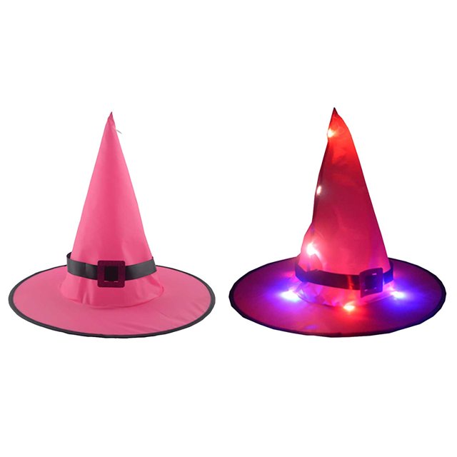 Sombrero resplandeciente de Halloween Niños Fiesta de adultos Fiesta de baile Vestir Sombrero de bruja Wmkox8yii fhajkh1390