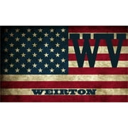 Weirton WV West Virginia Hancock County Vintage US Flag Decal Bumper Sticker 3M Vinyl 3" x 5"