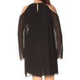 thumbnail image 4 of bar III Womens Cold Shoulder A-line Dress, Black, Small, 4 of 4