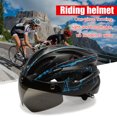 thumbnail image 1 of Casco Ciclismo Bicicleta Portátil Ciclismo Saft Cascos para Hombres Mujeres ( ) Negro Azul DQrwqpou  Accesorios para bicicletas, 1 of 9