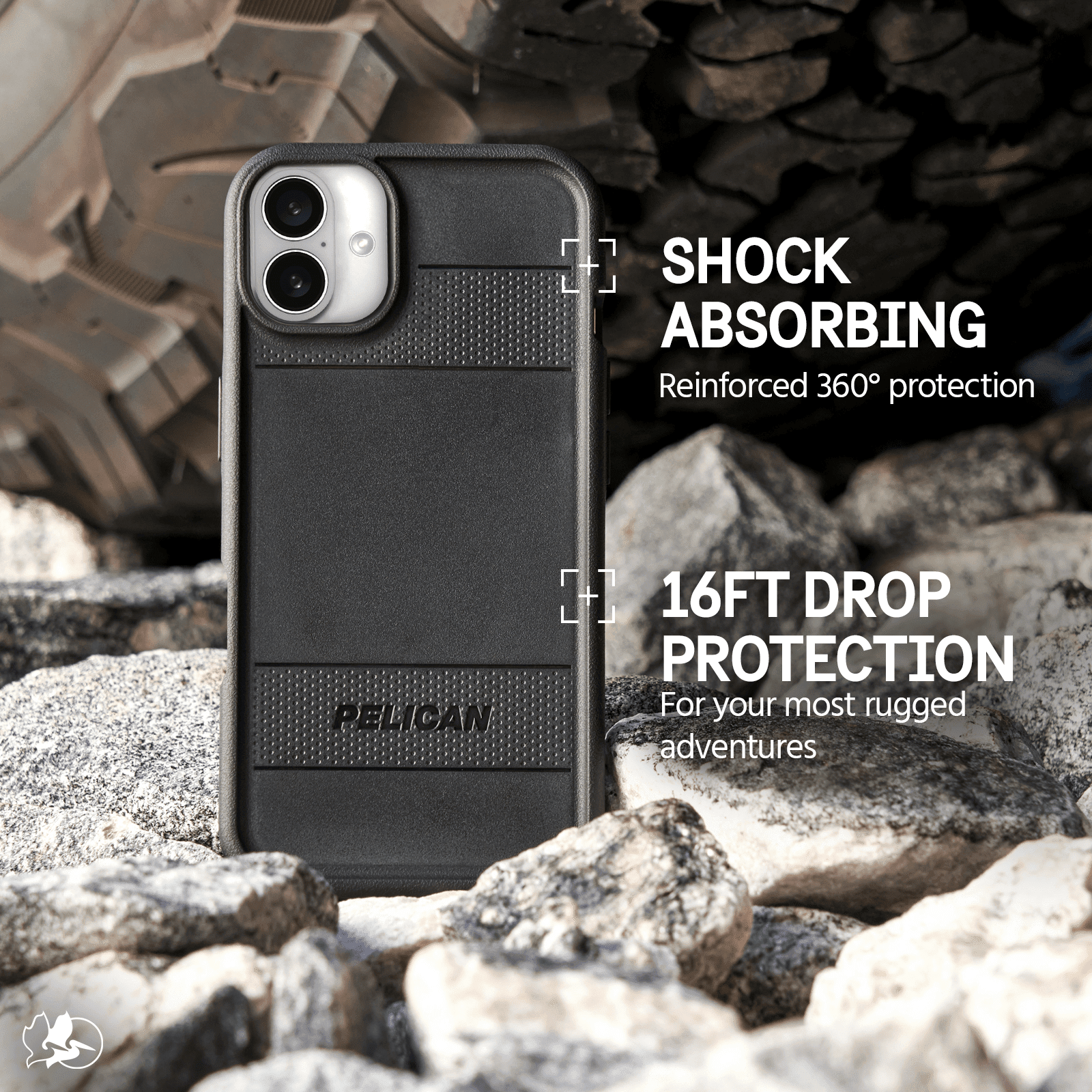 Pelican Protector Case for MagSafe for Apple iPhone 16 - Black