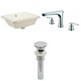 thumbnail image 1 of 18.25-in. W CUPC Rectangle Bathroom Undermount Sink Set In Biscuit - Chrome Hardware - Overflow Drain Incl. AI-12997, 1 of 9