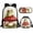 Frog Mushroom, variant on Binienty Panda Mushroom School Backpack for Girls 8-12 Lightweight Girls Bookbag with Lunch Box and Pencil Case 3 In 1 Kids Back to School Gifts