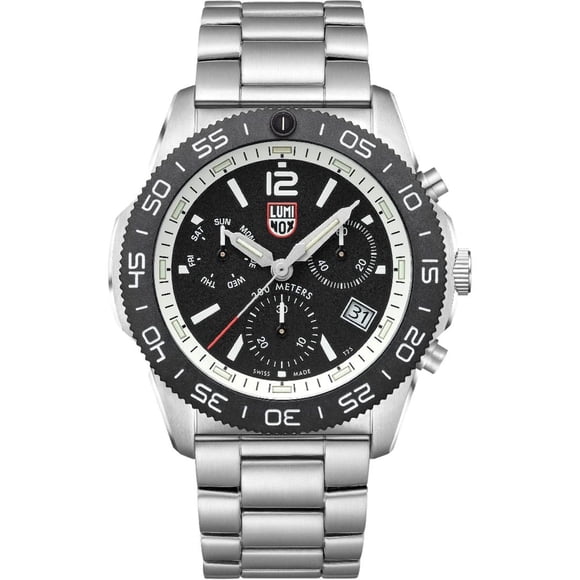 Luminox Reloj Pacific Diver Cronógrafo de Acero Inoxidable con Esfera Negra de Cuarzo XS.3141.M 200 M para Hombre
