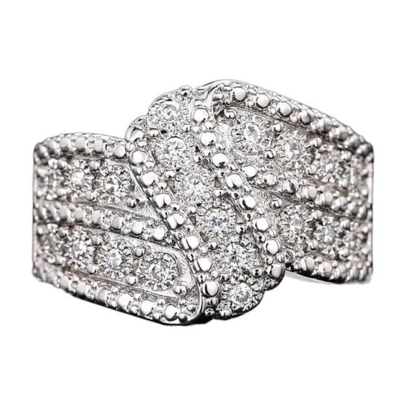 LINXIQIN Modern Proposal Party For Women Ladies Shiny Sparkling AAA Zircon CZ Ring Ideal Jewelry Gift Comes in Elegant Box