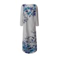 thumbnail image 5 of Robes pour Femmes Robe Longue Aguichant Imprimée Numérique Col en V avec Poches Robe à Manches Longues Robes à Manches Longues pour Femmes en Liquidation, 5 of 5
