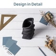 thumbnail image 4 of Unique Bargains Modern Ceramic Vase for Home Decor Matte Ribbed Flower Vase Black 4.3, 4 of 5