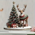 thumbnail image 4 of yulier Acrylic Christmas Tree Reindeer Sign Tabletop Ornaments with Base, Table Centerpieces Christmas Decorations Indoor, Holiday Party Home Fireplace Shelf Table Decor, Christmas Gifts, 4 of 5