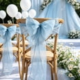 thumbnail image 4 of Tulle Chair Sash Ribbon 108x7 Inch, Soft Fabric Bow Drape, Wedding Party Banquet Chair Back Decoration for Birthday Shower Hotel Restaurant, 4 of 6