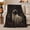 Cat With Florals, variant on Celestial Siamese Cat Crescent Moon, Mystical Pet Portrait Pattern, Warm Flannel Blanket for Living Room and Bedroom, Cat Lovers Just Because Gift, Pet Lover Home Decor