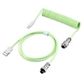 thumbnail image 1 of USB Cable For DIY Aviation Plug Cable Keyboard Keyboard Coiled Data Cable Sturdy Interface Widely Compatible With Most Products On Market ABS Keyboard green, 1 of 9