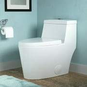 DeerValley Prism DV-1F52636 Dual-Flush Elongated One-Piece Toilet with Glazed Surface (Seat Included)