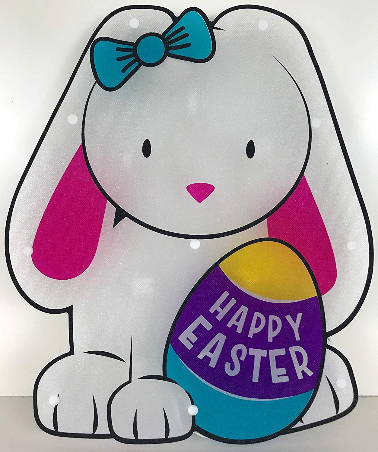 Lighted Easter Bunny Window Decoration
