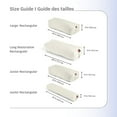thumbnail image 4 of YOGAVNI Yoga Bolster - Long Rectangular -100% Cotton Cover & Cotton Batting Fill - 28in x 10in x 6in - Weight: 11lb/5kg - Off White, 4 of 6