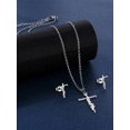 thumbnail image 6 of Silver I Love Jesus Pendant Necklace And Earrings Set In Yellow Gold Tone, 6 of 10