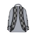 thumbnail image 3 of Black and Gray Checkered Pattern Backpack for School, Cute School Bag with Adjustable Shoulder Straps and Padded Back, 15.3"x11"x6.7", 3 of 5