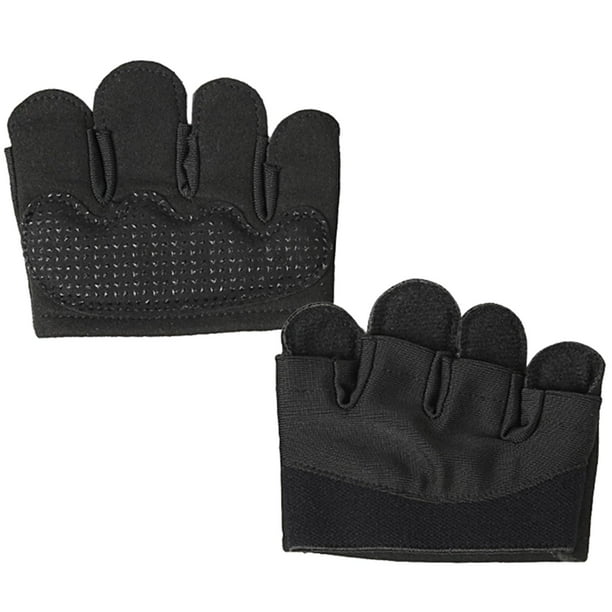 Guantes de medio Guantes de entrenamiento Protección de la palma que absorbe Levantamiento de pesas Negro M