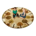 thumbnail image 5 of Carpets for Kids 29750 6 ft. Kidsoft Tranquil Trees, Tan - Round, 5 of 5