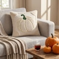 thumbnail image 4 of LSLXA Pumpkin Fall Throw Pillow Covers 18X18 Pillow Cover Halloween Home Decorations Cushion Covers Cases For Farmhouse Soft Plush Couch Sofa Pillows For Living Room, 4 of 4