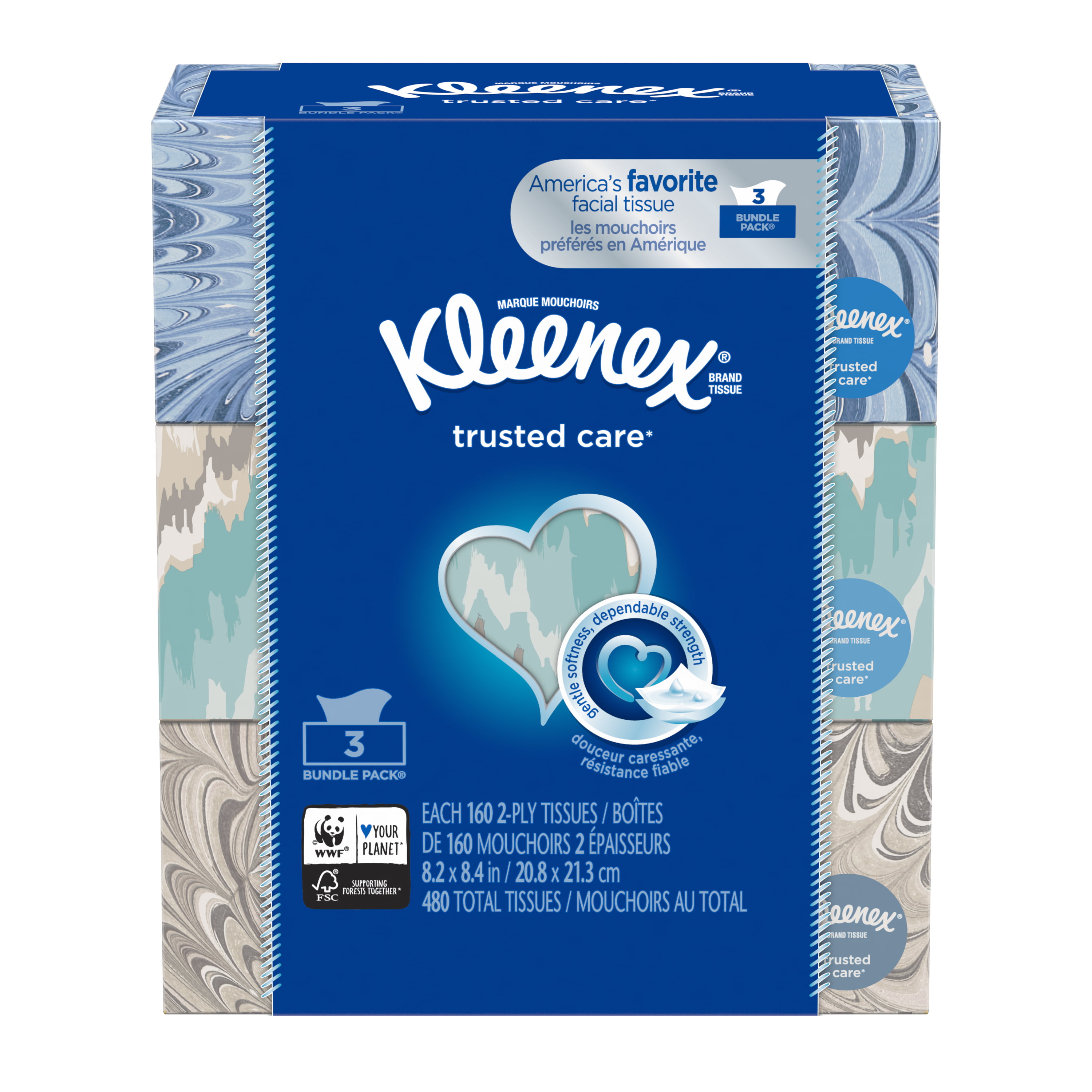 Kleenex Wet Wipes Gentle Clean for Hands and Face; 2 Flip-top Packs ...