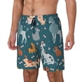 thumbnail image 1 of Kdxio Dogs Print Mens Swim Shorts with Mesh Lining, Breathable and Quick-Drying, Adjustable Waist, Privacy Pocket-Large, 1 of 6