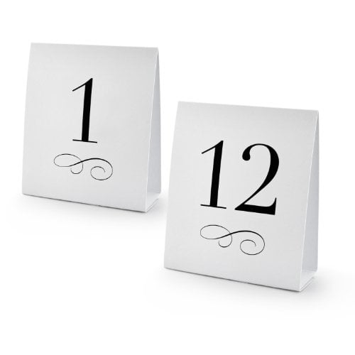 Free shipping Green w/ white number Table Numbers 1-20 Tent style 