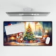 thumbnail image 4 of Merry Christmas Pitbull Santa Hat Xmas Tree Winter Holiday Desk Mat Full Keyboard Mouse Pad Terrier Dog Lover Large Mousepad - 01013, 4 of 5
