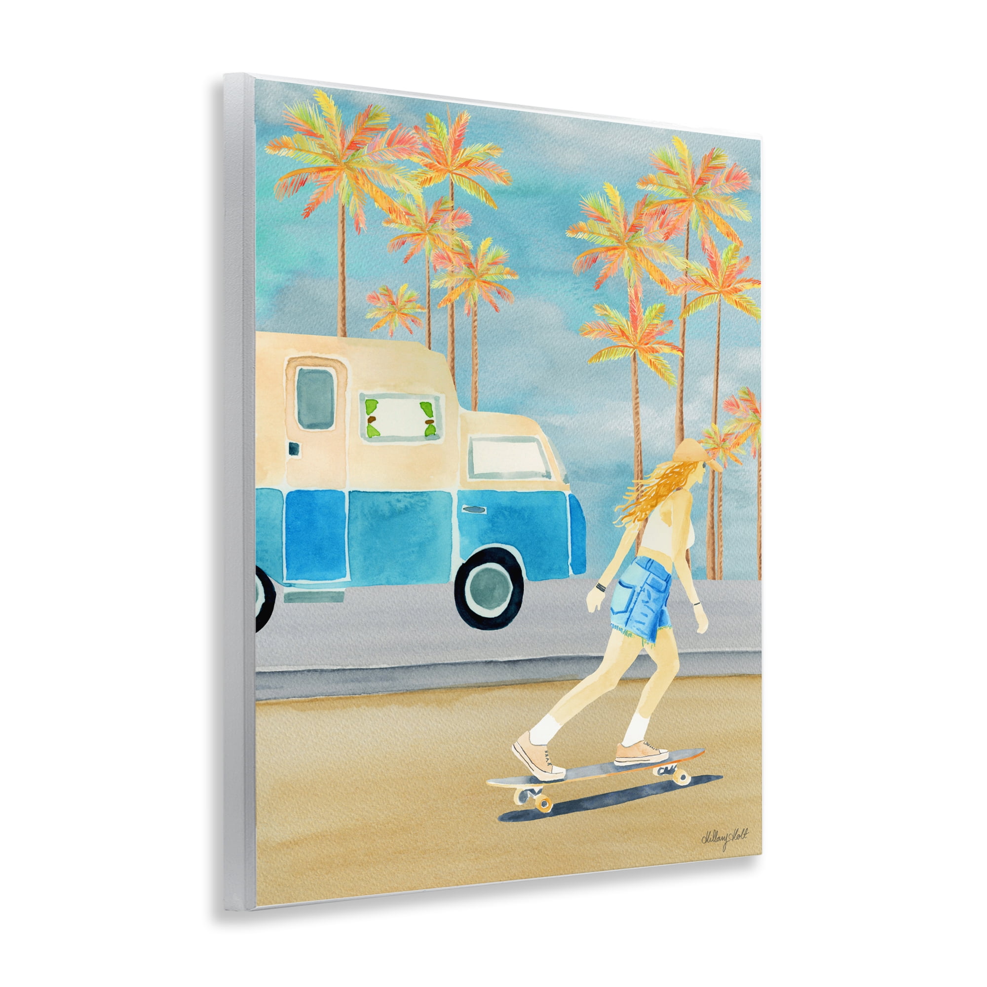 Stupell Industries Santa Monica Road Trip Wall Plaque Art, design by Hillary Holt