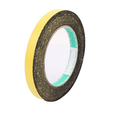 12mm x 1mm Single Sided Self Adhesive Shockproof Sponge Foam Tape 5M Length