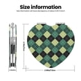 thumbnail image 3 of Kdxio Green Squares Pocket Mirror, 1X/2X Travel Makeup Mirror 2-Sided Folding Small Mirror Portable Double-Sided Magnifying Cosmetic Mirror for Gift-Heart Shape, 3 of 9