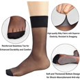 thumbnail image 4 of Zhengup Womens Nylon Sheer Socks Nude Crew Stocking Ultra Thin Cool See Through Calf High Silk Socks for Women 6Pack, 4 of 5