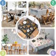 thumbnail image 4 of Happy Halloween Square Table Cloth Waterproof Spillproof Table Covers Evil Pumpkin Ghost Tablecloth for Dining Kitchen Restaurant Birthday (42x42in), 4 of 6