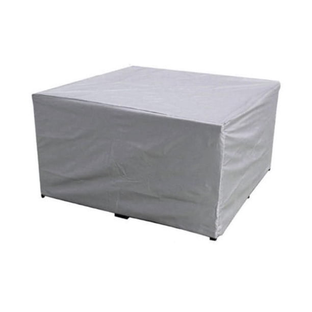 Funda para muebles patio, funda para sillas comedor exterior, tela Oxford, a prueba polvo, impermeable, protector multiusos. Plata 120x120x74cm