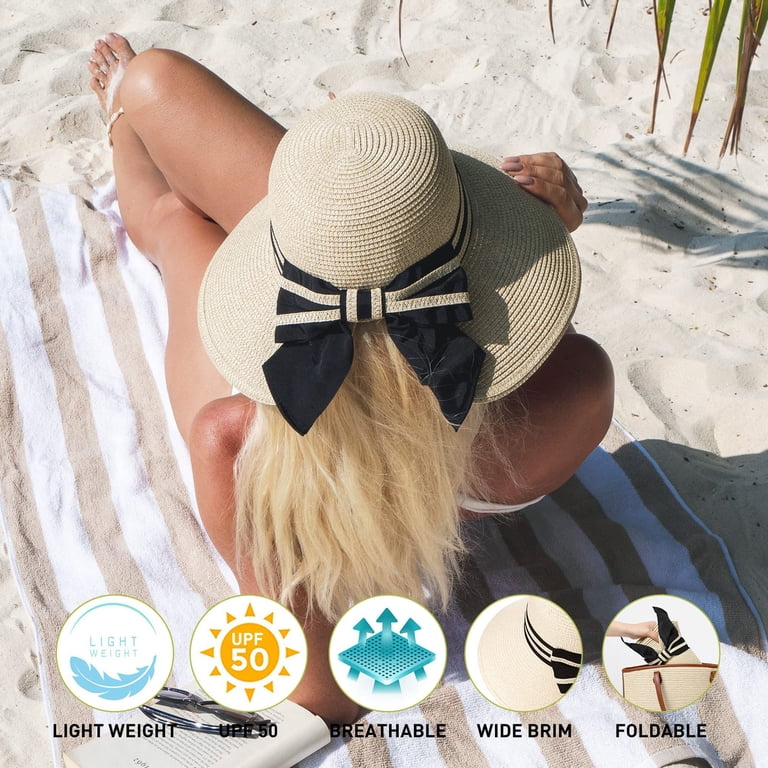 Comhats Sun Hat for Womens Floppy Summer Beach Straw Hats  display picture 2