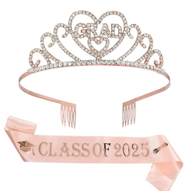 Aocisk Elegant Graduation Stole Shawl with Sparkling Rhinestones and Satin Finish for Academic Keepsake Accessory Pink One Size