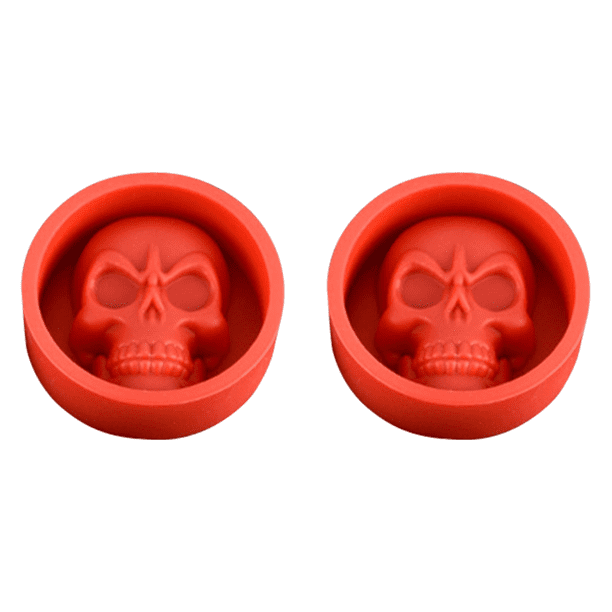 Molde para Pastel Calavera Halloween Bandeja Hornear Jabón Utensilios () Rojo