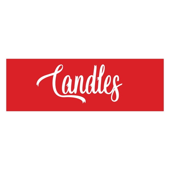 Signs ByLITA Basic Candles Sign (Red) - Large