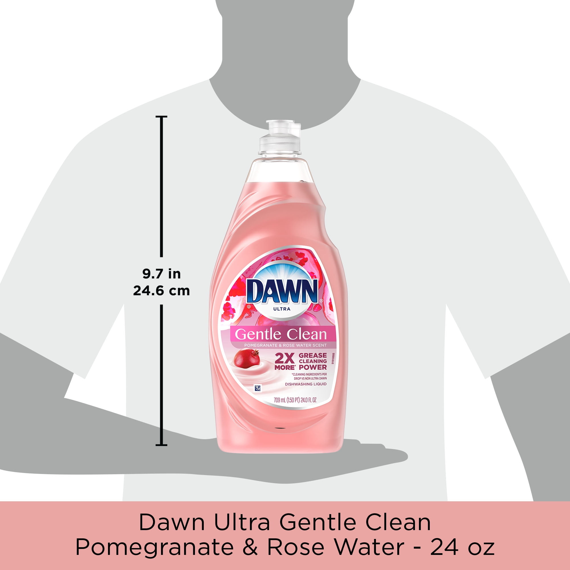 Platinum Refreshing Rain and Pomegranate Splash Gentle Clean Dawn Dish Soap Variety Pack with Non-scratch Sponge-Includes Ultra Original Scent
