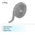 thumbnail image 3 of 3 Roll 0.3 Inch 3 Yards Self Adhesive Crystal Rhinestone Diamond Ribbon for Arts & Crafts Project Wedding Grey, 3 of 5