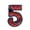 J005- E, variant on Red Party Decorations, Happy Birthday Topper for Cake, Black Party Decorations, Halloween Decorations, Sequined Glitter Red Black Number Birthday Candle with Decal for Halloween