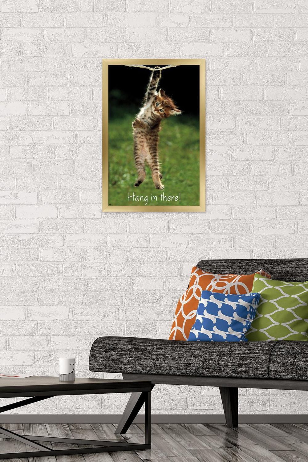 Famous Kitten Hang In There Poster Wall Poster, 22.375" x 34"