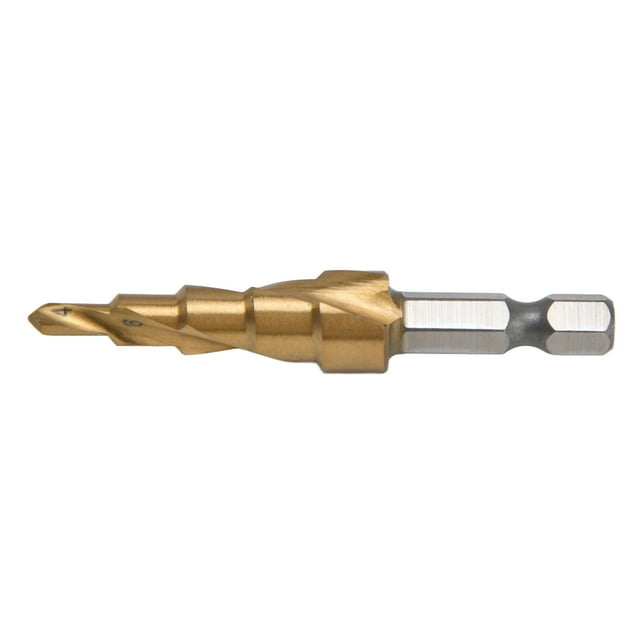 Steps Drills Bit, High Speed Steel Precise Positioning Hex Shank Step Drill 4-12mm For 2mm Iron