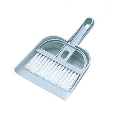 ACDANC Mini Dust Pan and Brush Set,Compact Small Broom and Dustpan Set for Keyboards Desktop and More,Blue